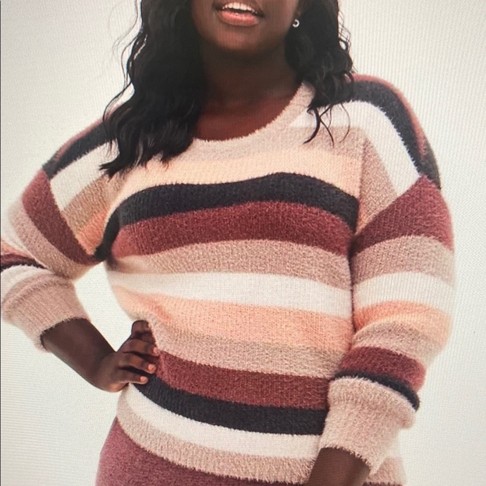 Striped Torrid Fuzzy Sweater